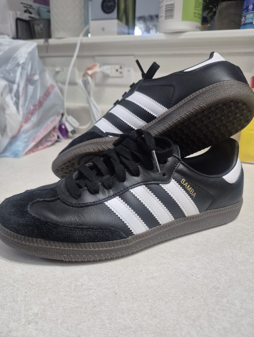 Adidas Samba Sneakers - Black White 7